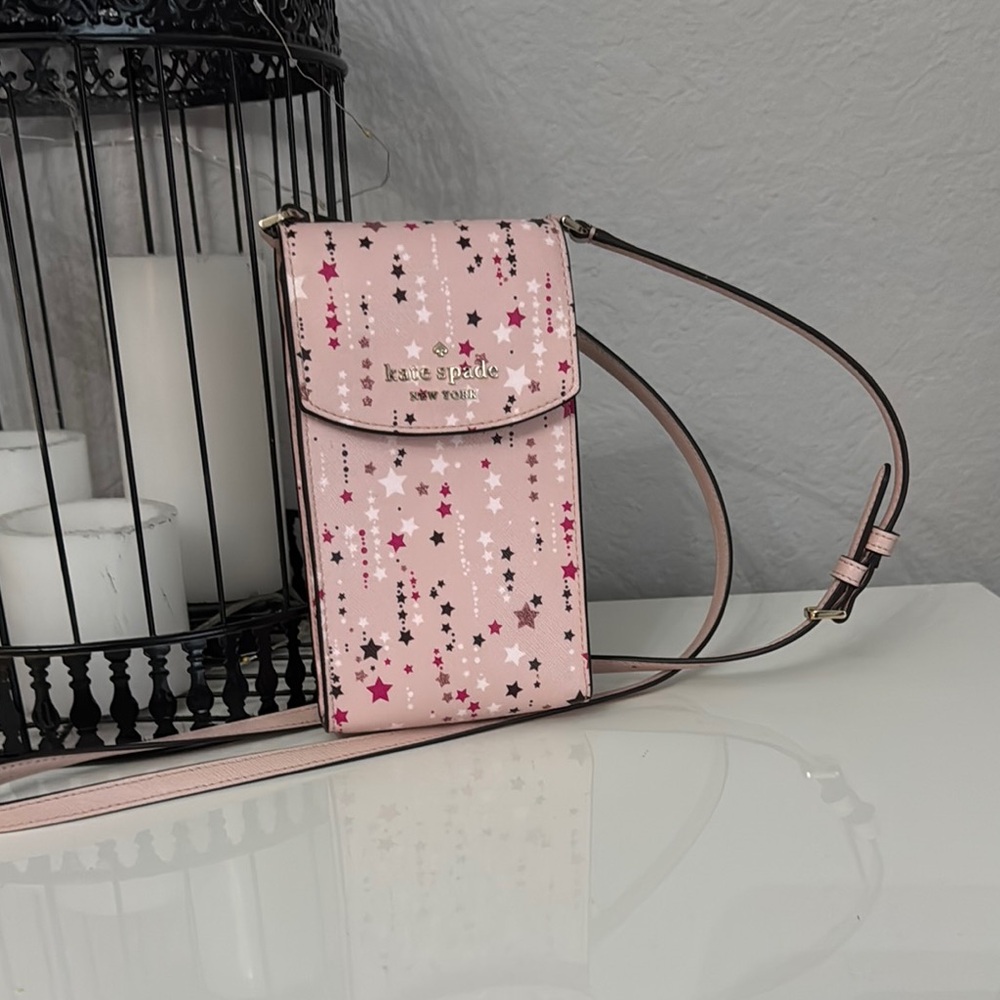 Kate Spade Pink and Black Star Crossbody Bag